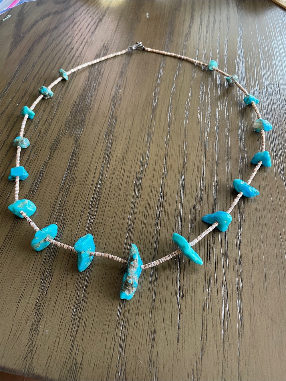 Turquoise large Strand Necklace - Women's Jewelry